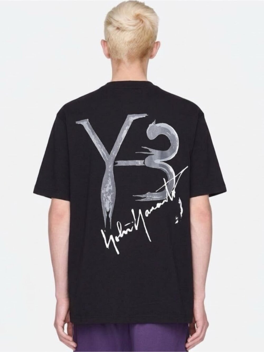 Y-3 Yohji Yamamoto Logo Graphic T-Shirt Black Unisex Oversized cotton relaxed XL